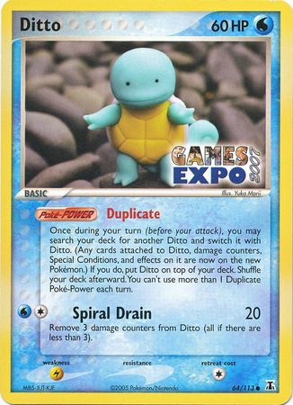 Ditto (64/113) (Games Expo Exclusive) [EX: Delta Species] | Tables and Towers