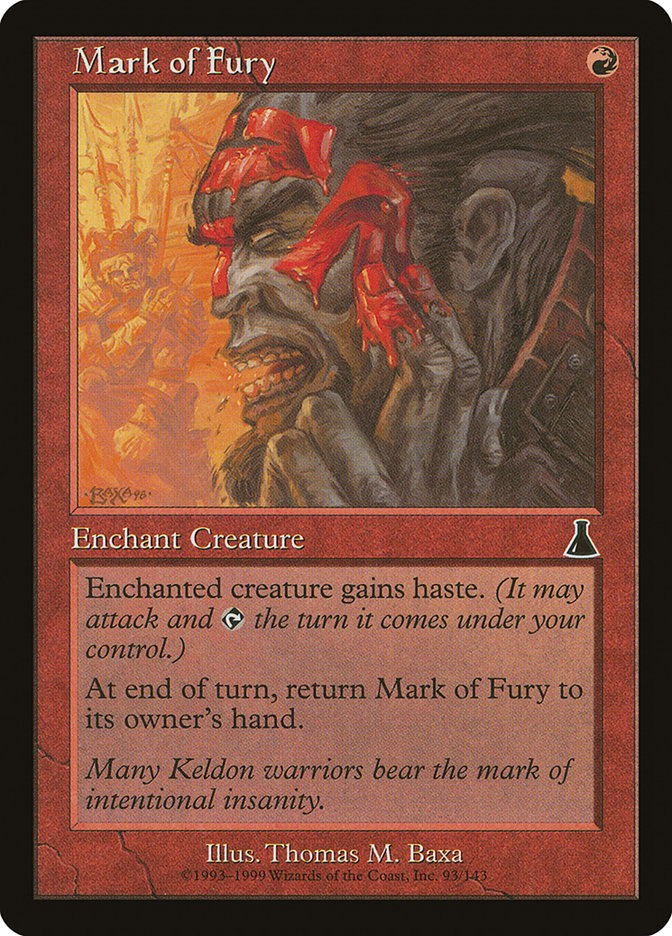 Mark of Fury [Urza's Destiny] | Tables and Towers