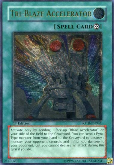 Tri-Blaze Accelerator [FOTB-EN041] Ultimate Rare | Tables and Towers