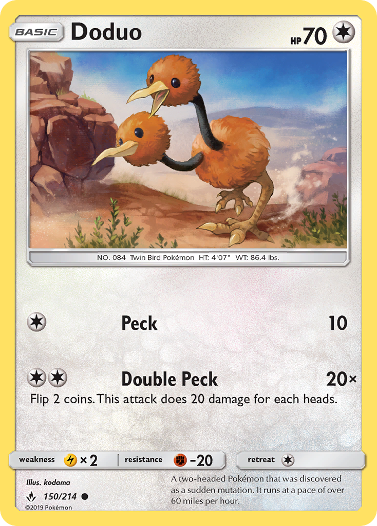 Doduo (150/214) [Sun & Moon: Unbroken Bonds] | Tables and Towers