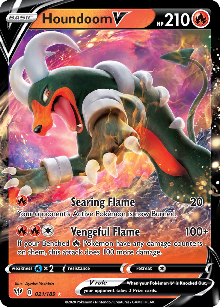 Houndoom V (021/189) [Sword & Shield: Darkness Ablaze] | Tables and Towers