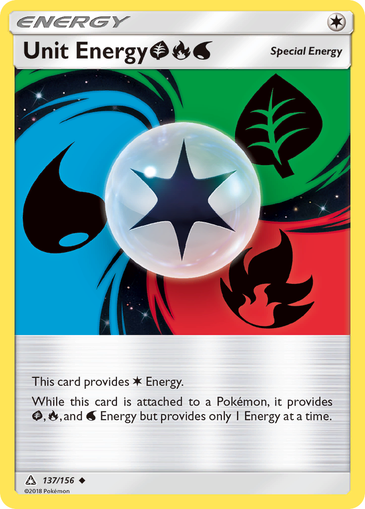 Unit Energy (137/156) (Grass, Fire, Water) [Sun & Moon: Ultra Prism] | Tables and Towers