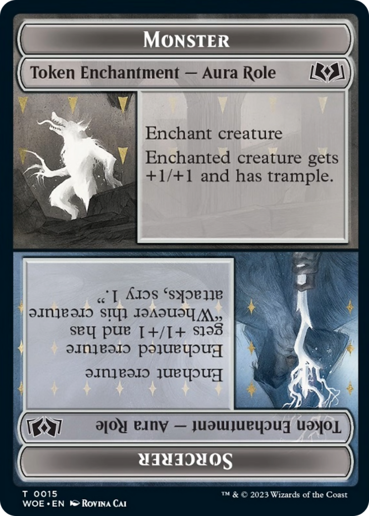 Monster Role // Sorcerer Role Token [Wilds of Eldraine Tokens] | Tables and Towers