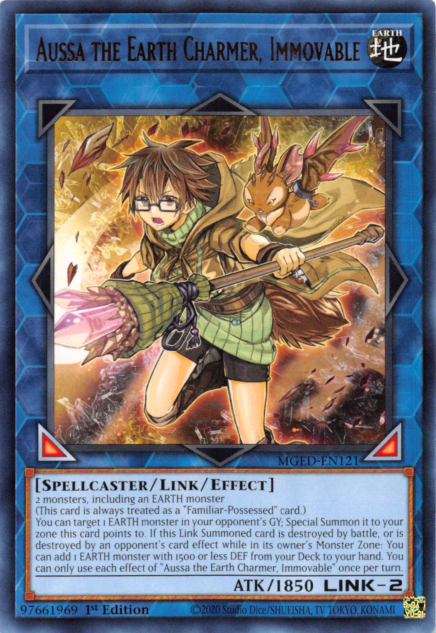 Aussa the Earth Charmer, Immovable [MGED-EN121] Rare | Tables and Towers