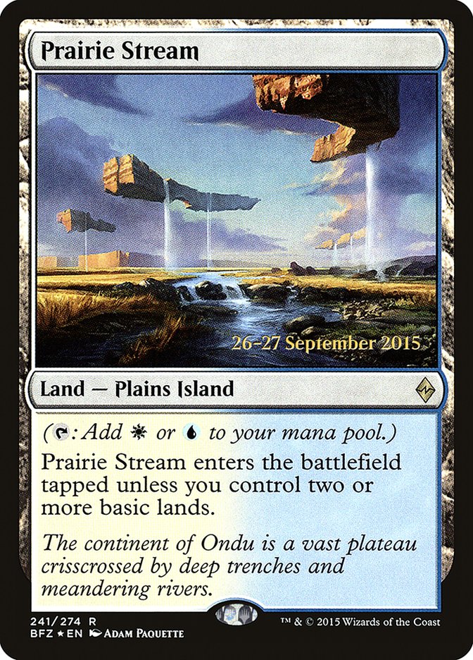 Prairie Stream [Battle for Zendikar Prerelease Promos] | Tables and Towers