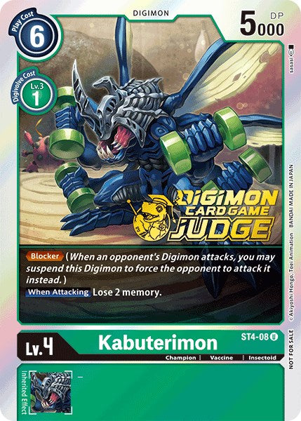 Kabuterimon [ST4-08] (Judge Pack 1) [Starter Deck: Giga Green Promos] | Tables and Towers