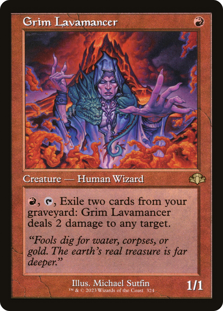 Grim Lavamancer (Retro) [Dominaria Remastered] | Tables and Towers