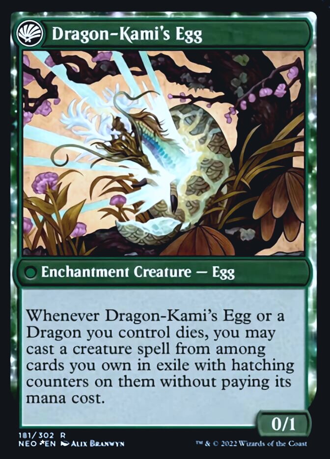 The Dragon-Kami Reborn // Dragon-Kami's Egg [Kamigawa: Neon Dynasty Prerelease Promos] | Tables and Towers