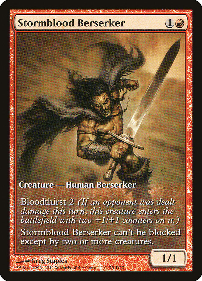 Stormblood Berserker (Extended Art) [Magic 2012 Promos] | Tables and Towers