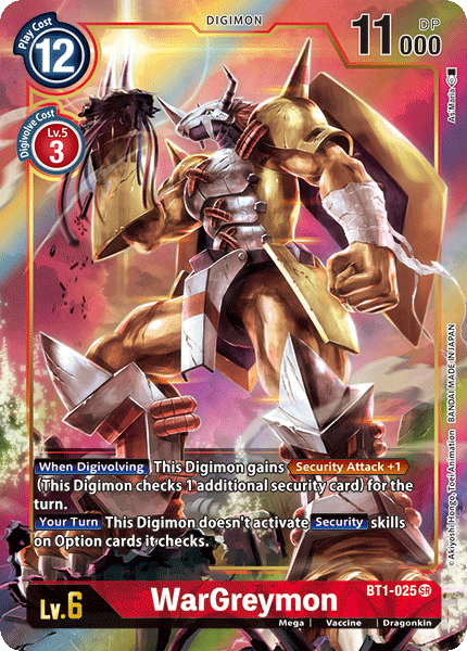 WarGreymon [BT1-025] (Alternate Art) [Release Special Booster Ver.1.0] | Tables and Towers