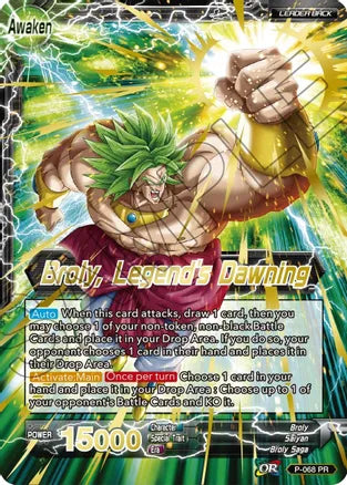 Broly // Broly, Legend's Dawning (Gold Stamped) (P-068) [Mythic Booster] | Tables and Towers