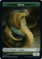 Snake // Hydra Double-Sided Token [Dominaria United Commander Tokens] | Tables and Towers