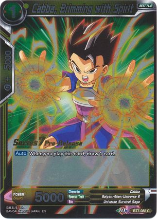 Cabba, Brimming with Spirit (BT7-082_PR) [Assault of the Saiyans Prerelease Promos] | Tables and Towers