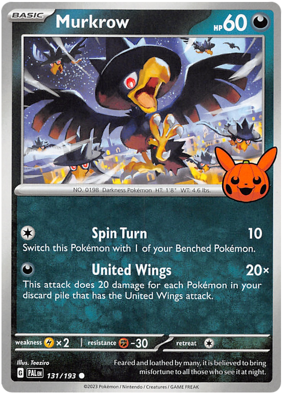 Murkrow (131/193) [Trick or Trade 2023] | Tables and Towers