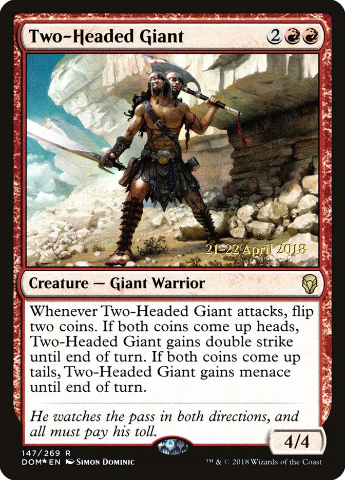 Two-Headed Giant [Dominaria Prerelease Promos] | Tables and Towers