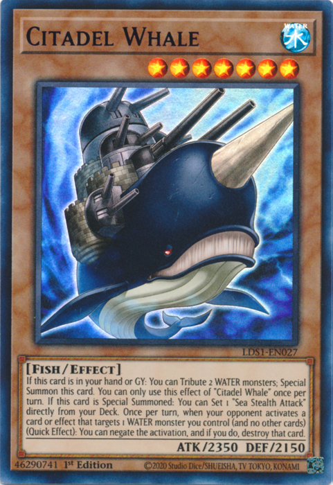 Citadel Whale (Blue) [LDS1-EN027] Ultra Rare | Tables and Towers