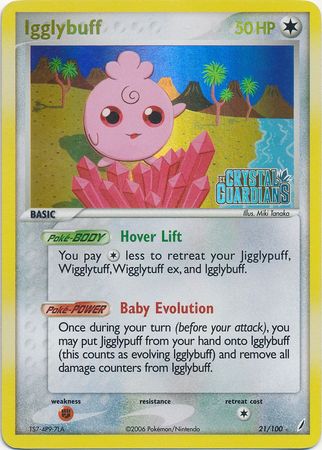 Igglybuff (21/100) (Stamped) [EX: Crystal Guardians] | Tables and Towers