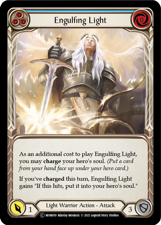 Engulfing Light (Blue) [U-MON050-RF] (Monarch Unlimited)  Unlimited Rainbow Foil | Tables and Towers