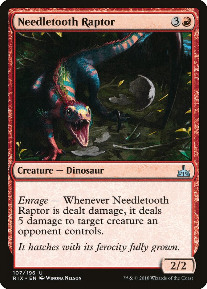 Needletooth Raptor [Rivals of Ixalan] | Tables and Towers