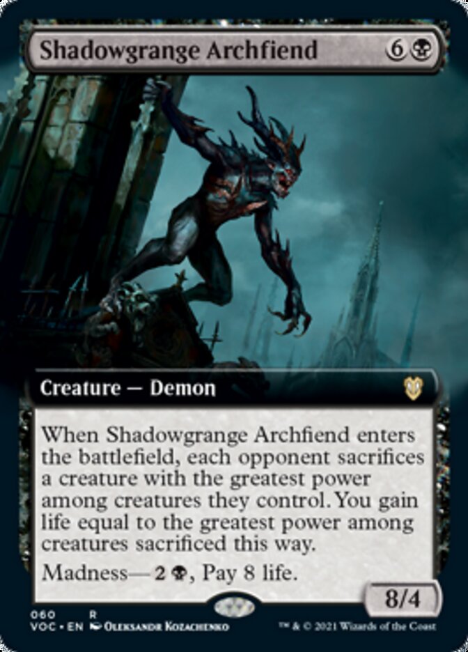 Shadowgrange Archfiend (Extended Art) [Innistrad: Crimson Vow Commander] | Tables and Towers