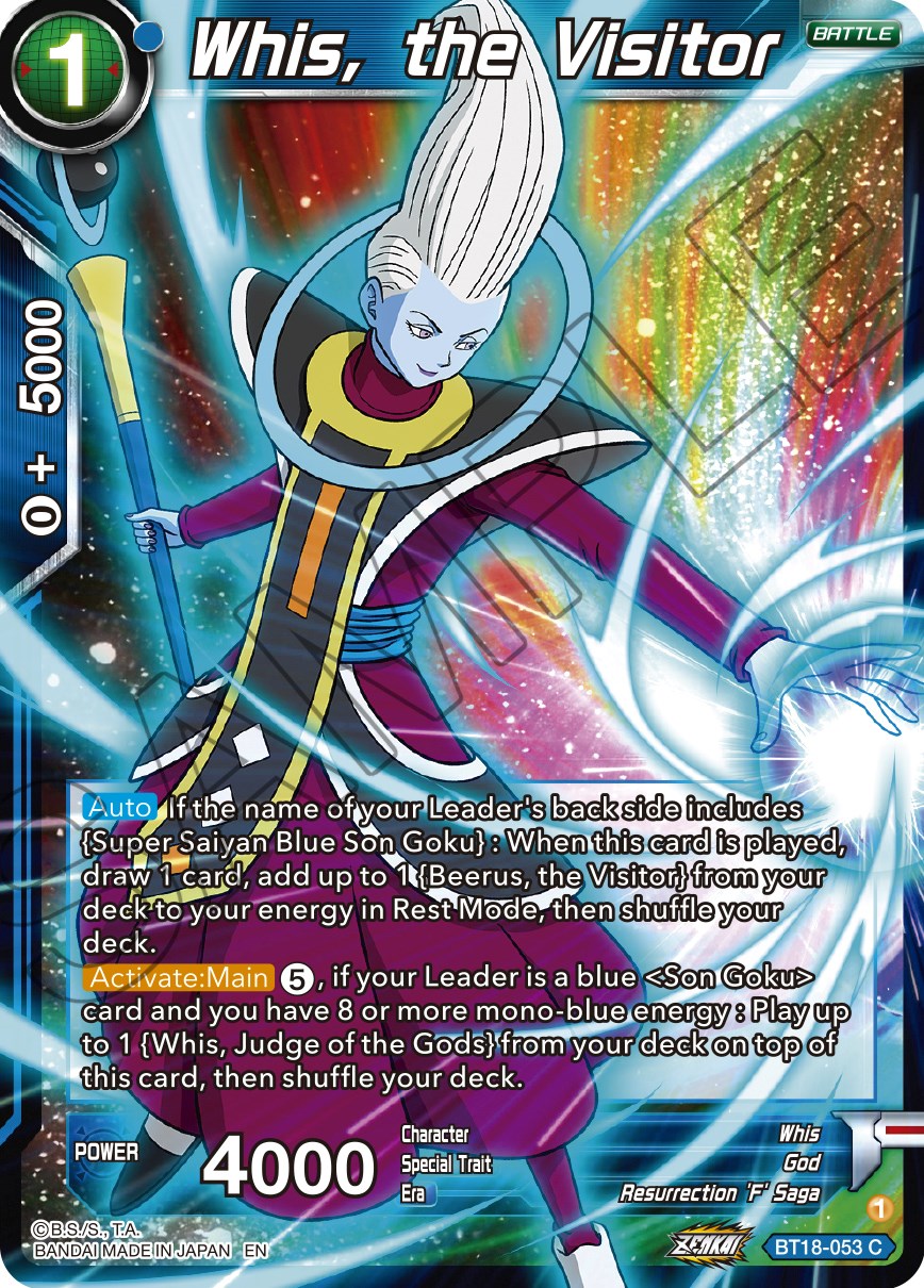 Whis, the Visitor (BT18-053) [Dawn of the Z-Legends] | Tables and Towers