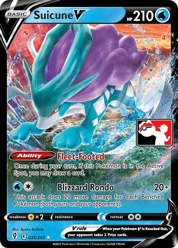 Suicune V (031/203) [Prize Pack Series One] | Tables and Towers