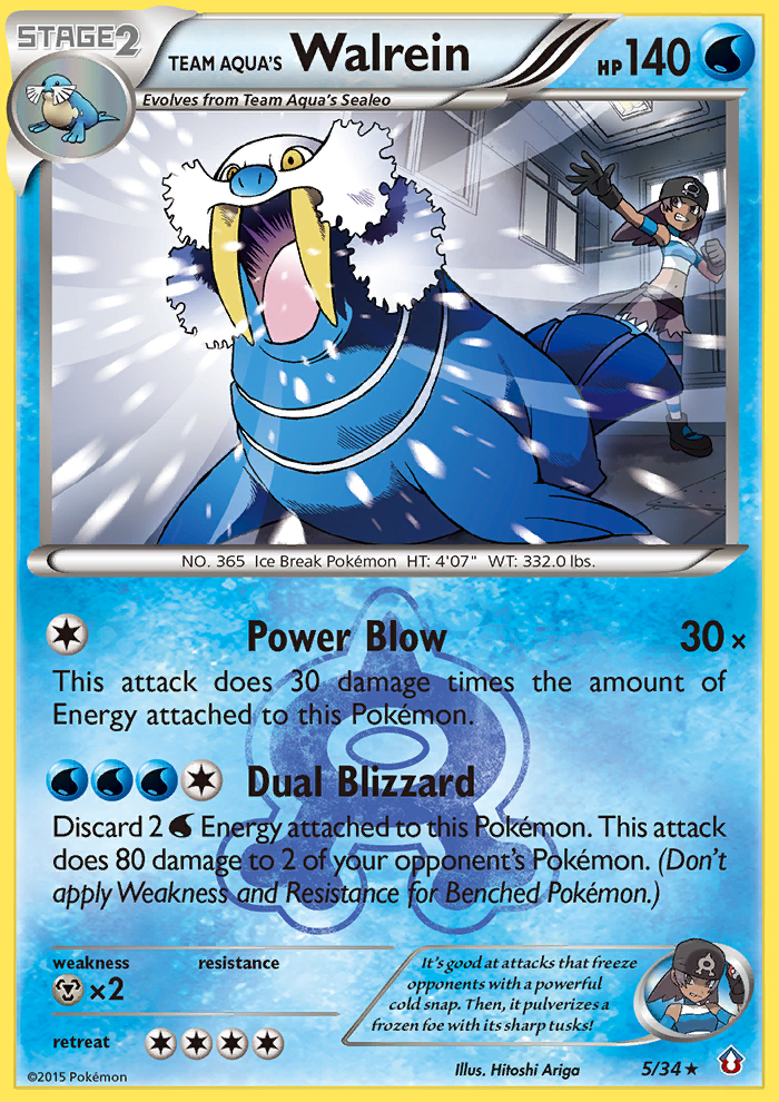 Team Aqua's Walrein (5/34) [XY: Double Crisis] | Tables and Towers