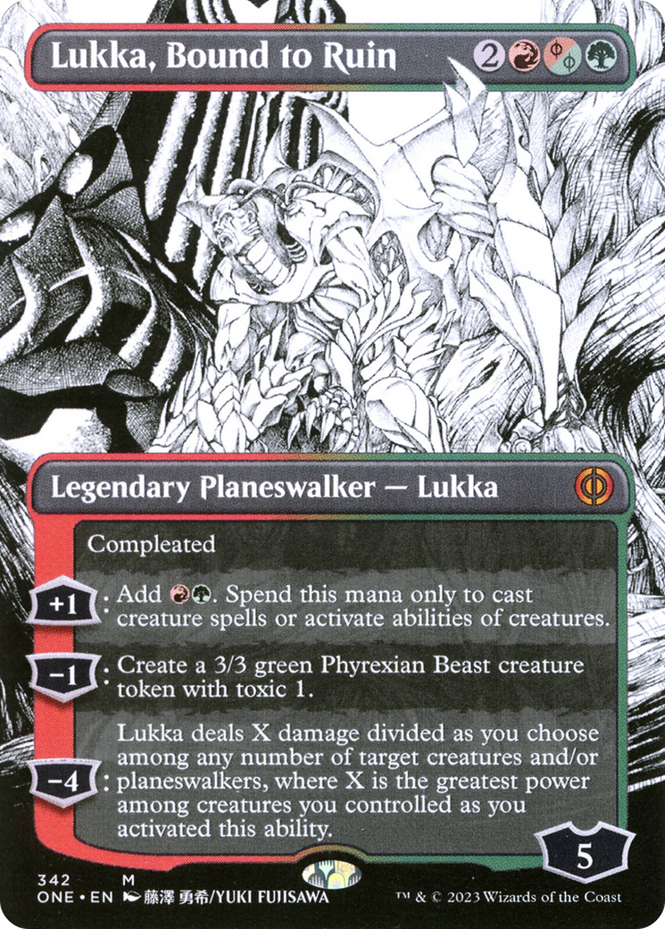 Lukka, Bound to Ruin (Borderless Manga) [Phyrexia: All Will Be One] | Tables and Towers