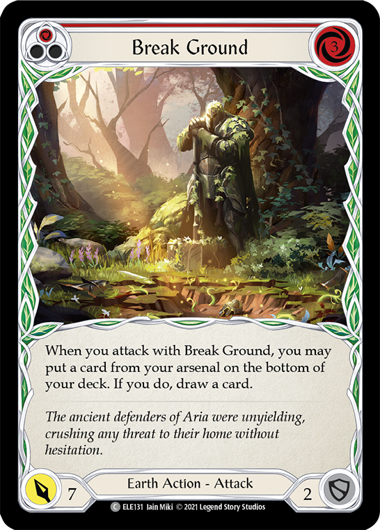 Break Ground (Red) [ELE131] (Tales of Aria)  1st Edition Normal | Tables and Towers