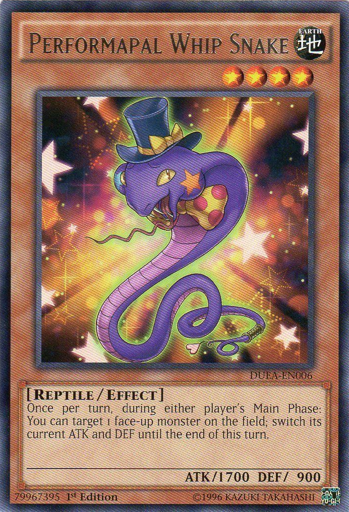 Performapal Whip Snake [DUEA-EN006] Rare | Tables and Towers