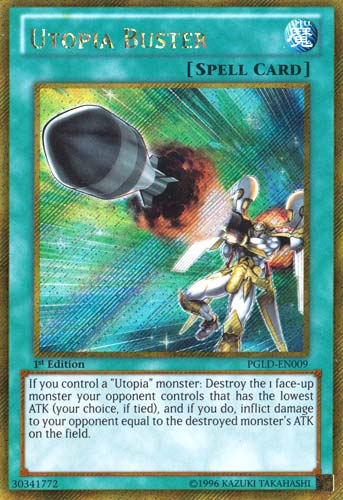 Utopia Buster [PGLD-EN009] Gold Secret Rare | Tables and Towers