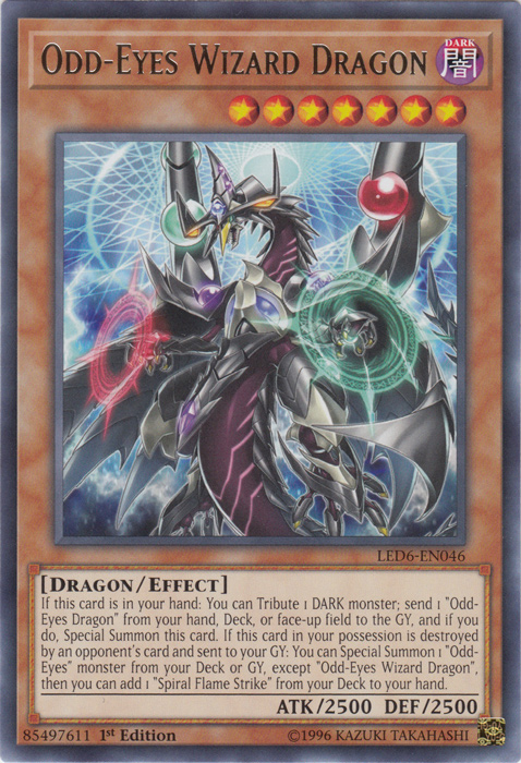 Odd-Eyes Wizard Dragon [LED6-EN046] Rare | Tables and Towers