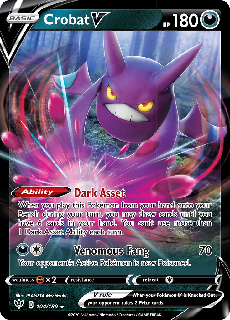 Crobat V (104/189) [Sword & Shield: Darkness Ablaze] | Tables and Towers