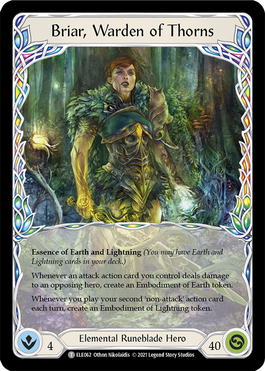 Briar, Warden of Thorns // Titan's Fist [ELE062 // ELE202] (Tales of Aria)  1st Edition Normal | Tables and Towers