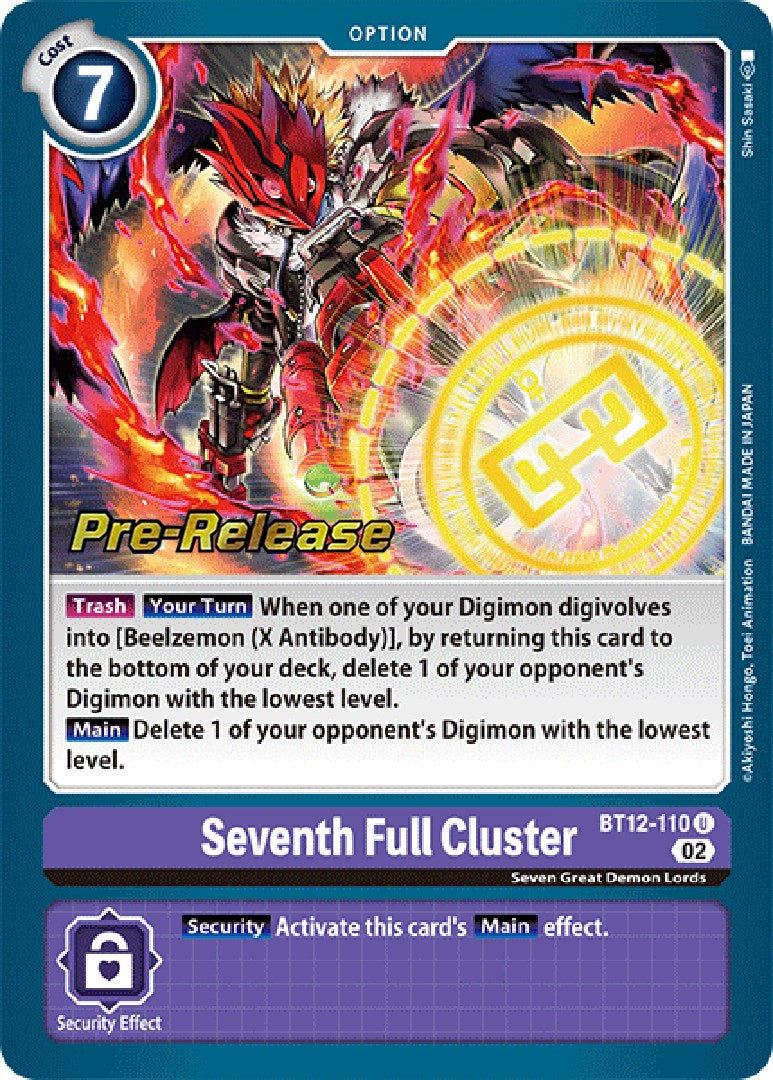 Seventh Full Cluster [BT12-110] [Across Time Pre-Release Cards] | Tables and Towers