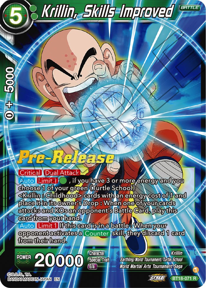 Krillin, Skills Improved (BT18-071) [Dawn of the Z-Legends Prerelease Promos] | Tables and Towers