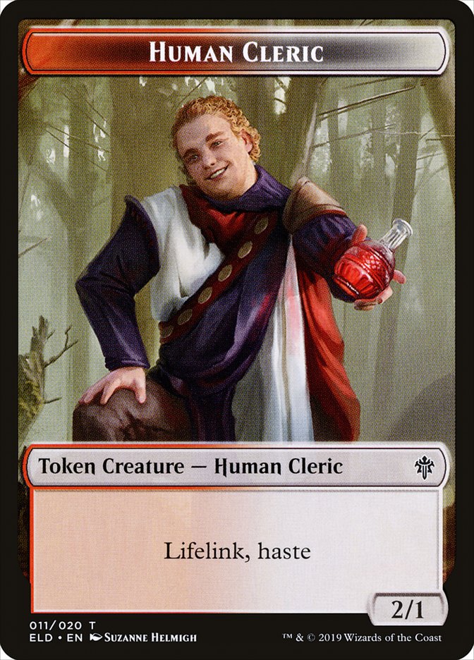 Human Cleric Token [Throne of Eldraine Tokens] | Tables and Towers