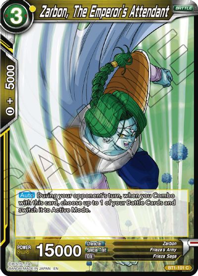 Zarbon, The Emperor's Attendant (Reprint) (BT1-101) [Battle Evolution Booster] | Tables and Towers