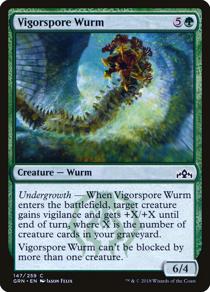 Vigorspore Wurm [Guilds of Ravnica] | Tables and Towers