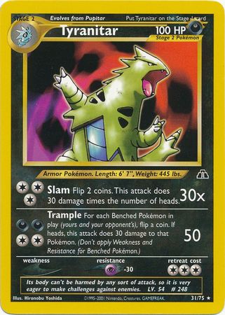 Tyranitar (31/75) [Neo Discovery Unlimited] | Tables and Towers