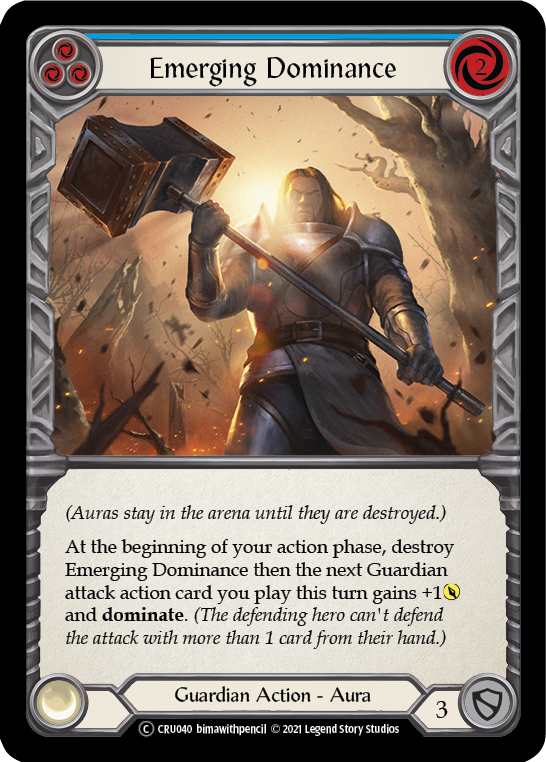 Emerging Dominance (Blue) [U-CRU040] (Crucible of War Unlimited)  Unlimited Rainbow Foil | Tables and Towers