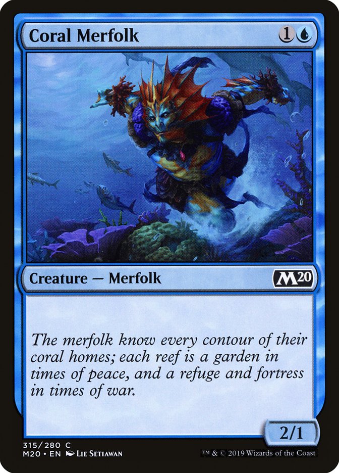 Coral Merfolk [Core Set 2020] | Tables and Towers