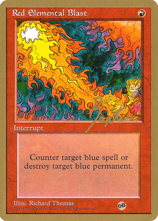 Red Elemental Blast (George Baxter) (SB) [Pro Tour Collector Set] | Tables and Towers