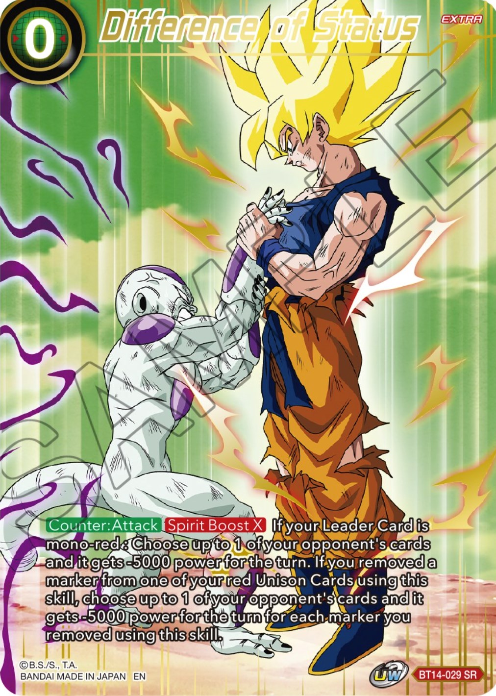 Difference of Status (BT14-029) [Theme Selection: History of Son Goku] | Tables and Towers