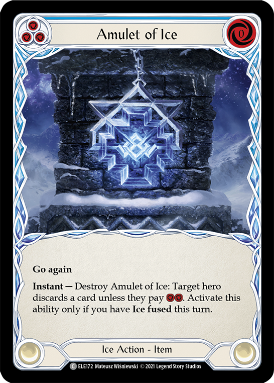 Amulet of Ice [ELE172] (Tales of Aria)  1st Edition Rainbow Foil | Tables and Towers