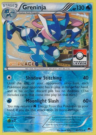 Greninja (40/122) (League Promo 3rd Place) [XY: BREAKpoint] | Tables and Towers