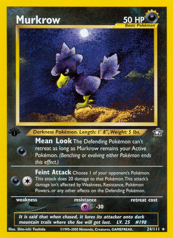 Murkrow (24/111) [Neo Genesis 1st Edition] | Tables and Towers