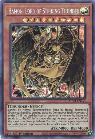 Hamon, Lord of Striking Thunder [MP21-EN253] Prismatic Secret Rare | Tables and Towers