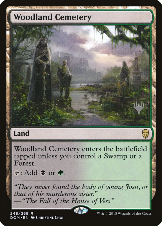 Woodland Cemetery (Promo Pack) [Dominaria Promos] | Tables and Towers