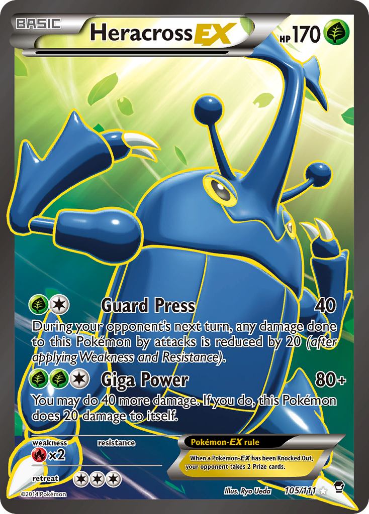 Heracross EX (105/111) [XY: Furious Fists] | Tables and Towers